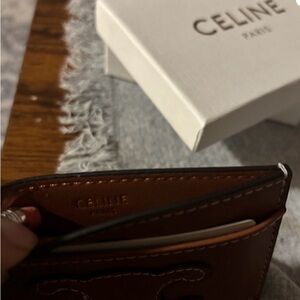 C Brown cowhide  Leather Wallet